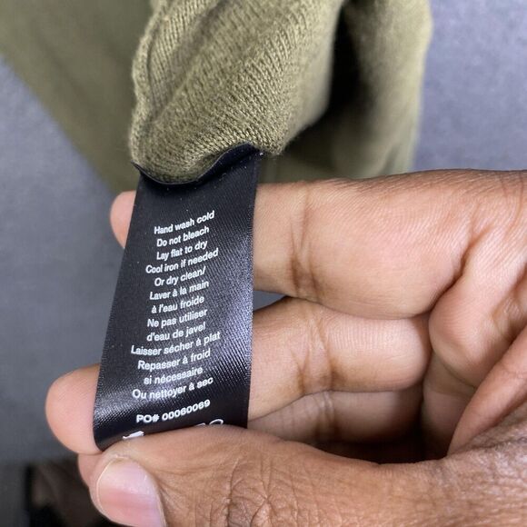 Rag & Bone Sweater Mens Large Green Long Sleeve Crewneck Pullover Cotton Casual - Picture 9 of 12